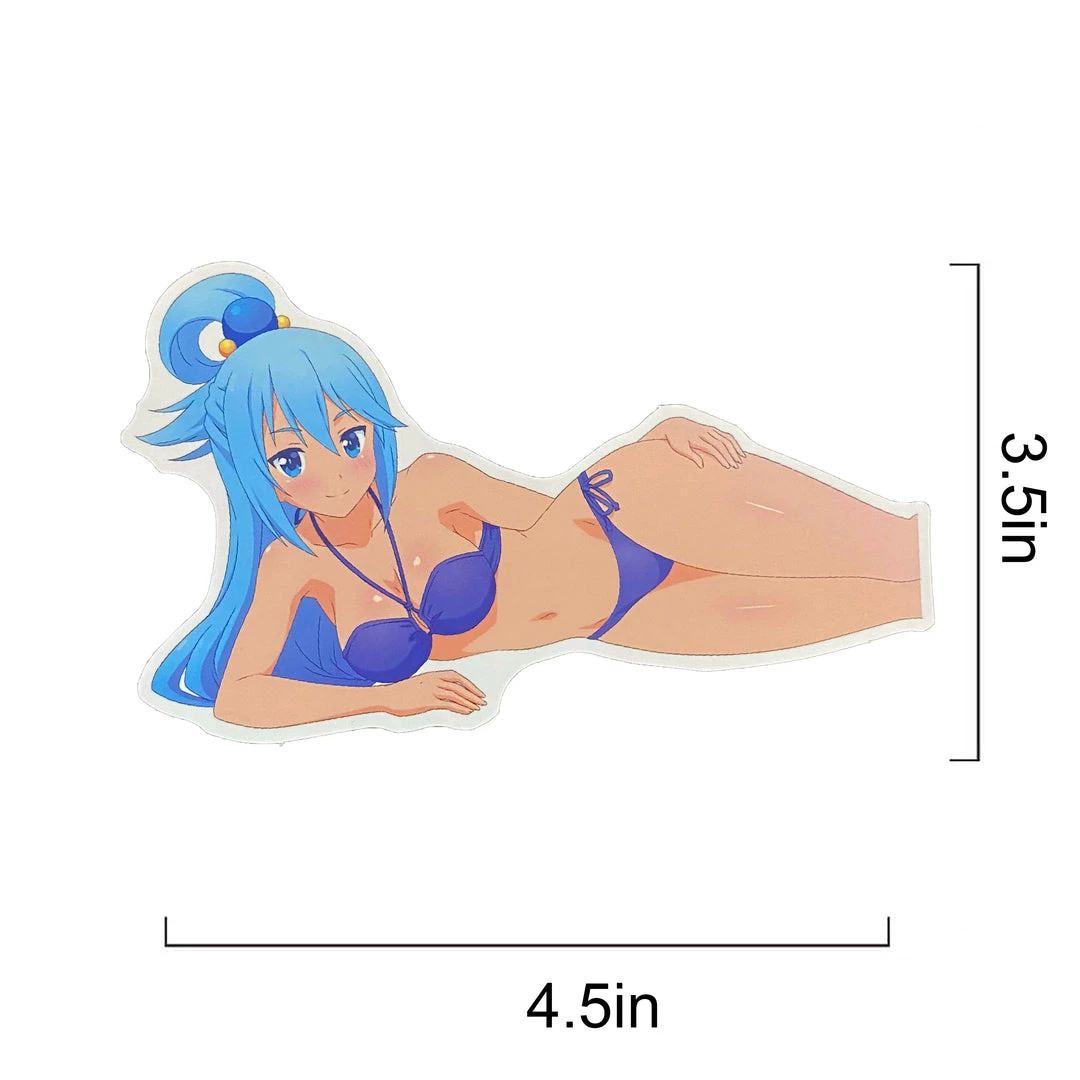 Mily Konosuba Aqua Side-Pose Sticker Home Décor 4 Mily Konosuba Aqua Side-Pose Sticker Home Décor