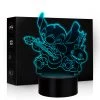 Mily Disney Stitch Guitar Acrylic LED Lamp Figures
