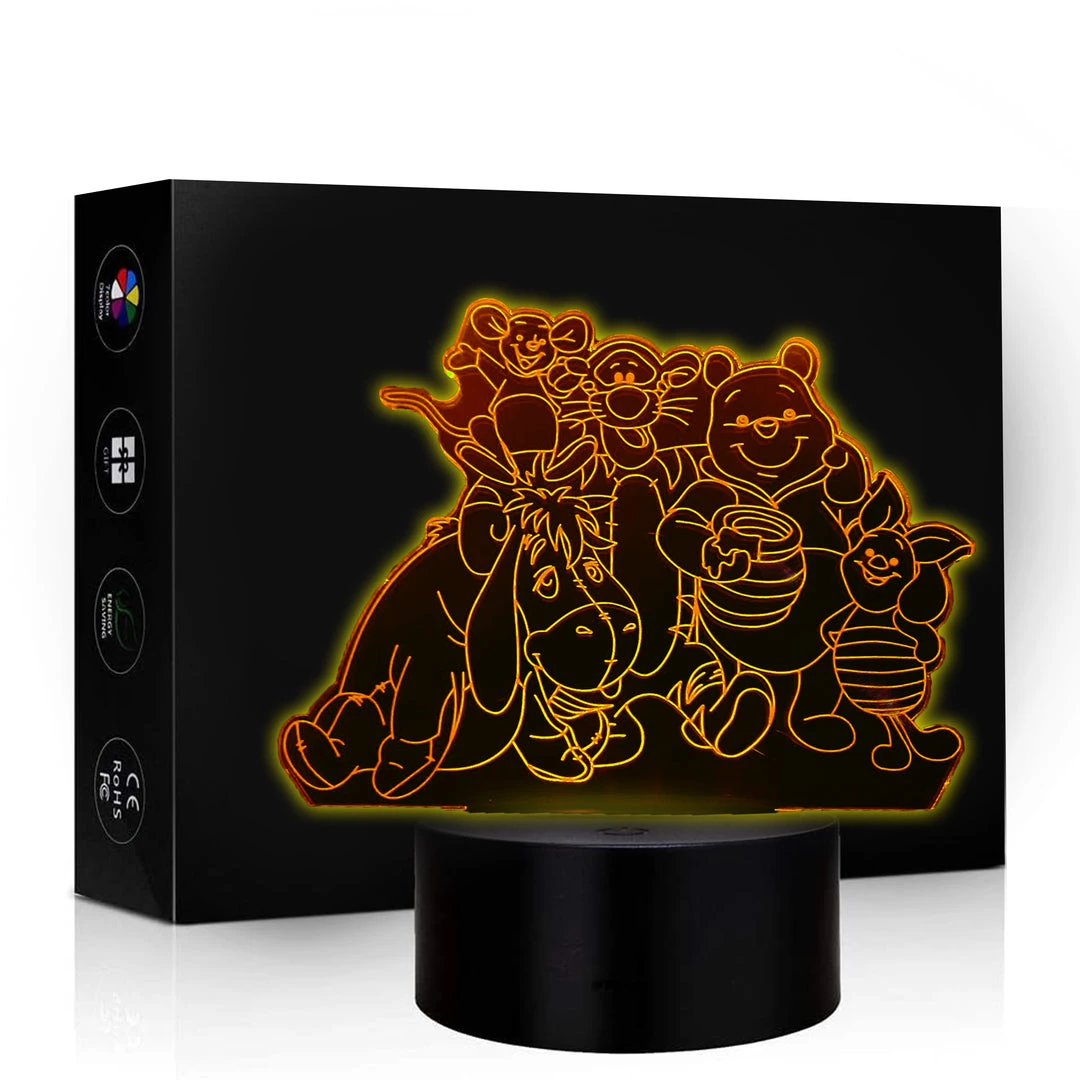 Mily Disney Winnie The Pooh & Friends Acrylic LED Lamp 3 Mily Disney Winnie The Pooh & Friends Acrylic LED Lamp
