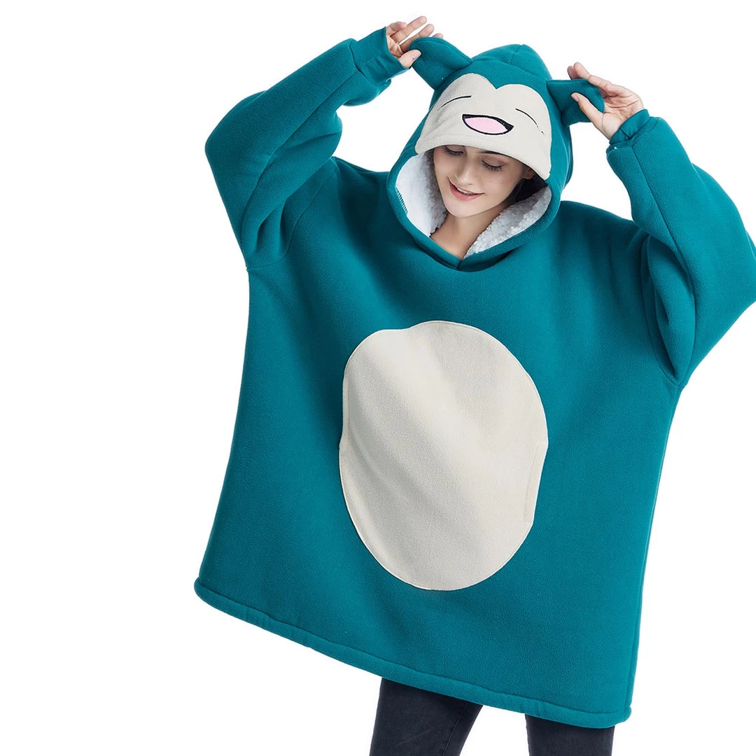 Mily Pokémon Snorlax Fleece Hoodie Apparel 3 Mily Pokémon Snorlax Fleece Hoodie Apparel