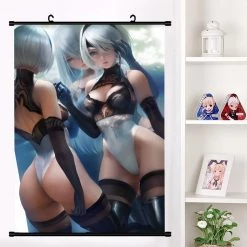 Mily Home Décor NieR:Automata 2B& A2 Reflection 23 X 36 Inch Wall Scroll Poster