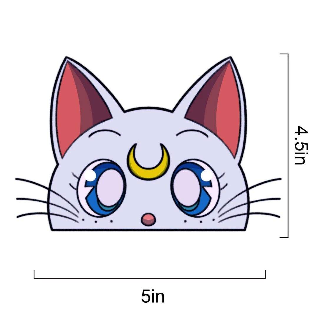 Mily Sailor Moon Artemis Peeker Sticker 4 Mily Sailor Moon Artemis Peeker Sticker