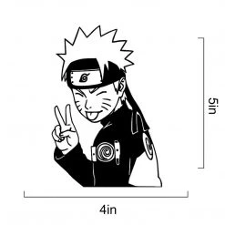 Mily Naruto: Shippuden Naruto Peace Black & White Sticker Home Décor