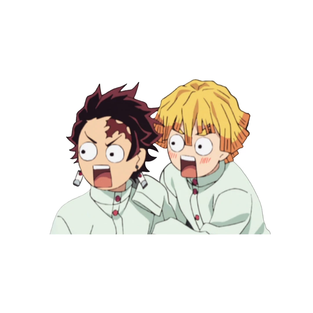 Mily Demon Slayer Tanjiro And Zenitsu Shocked Sticker Home Décor 3 Mily Demon Slayer Tanjiro And Zenitsu Shocked Sticker Home Décor
