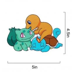 Mily Home Décor Pokemon First Gen Starters Sticker