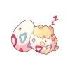 Mily Pokemon Sleeping Togepi Sticker
