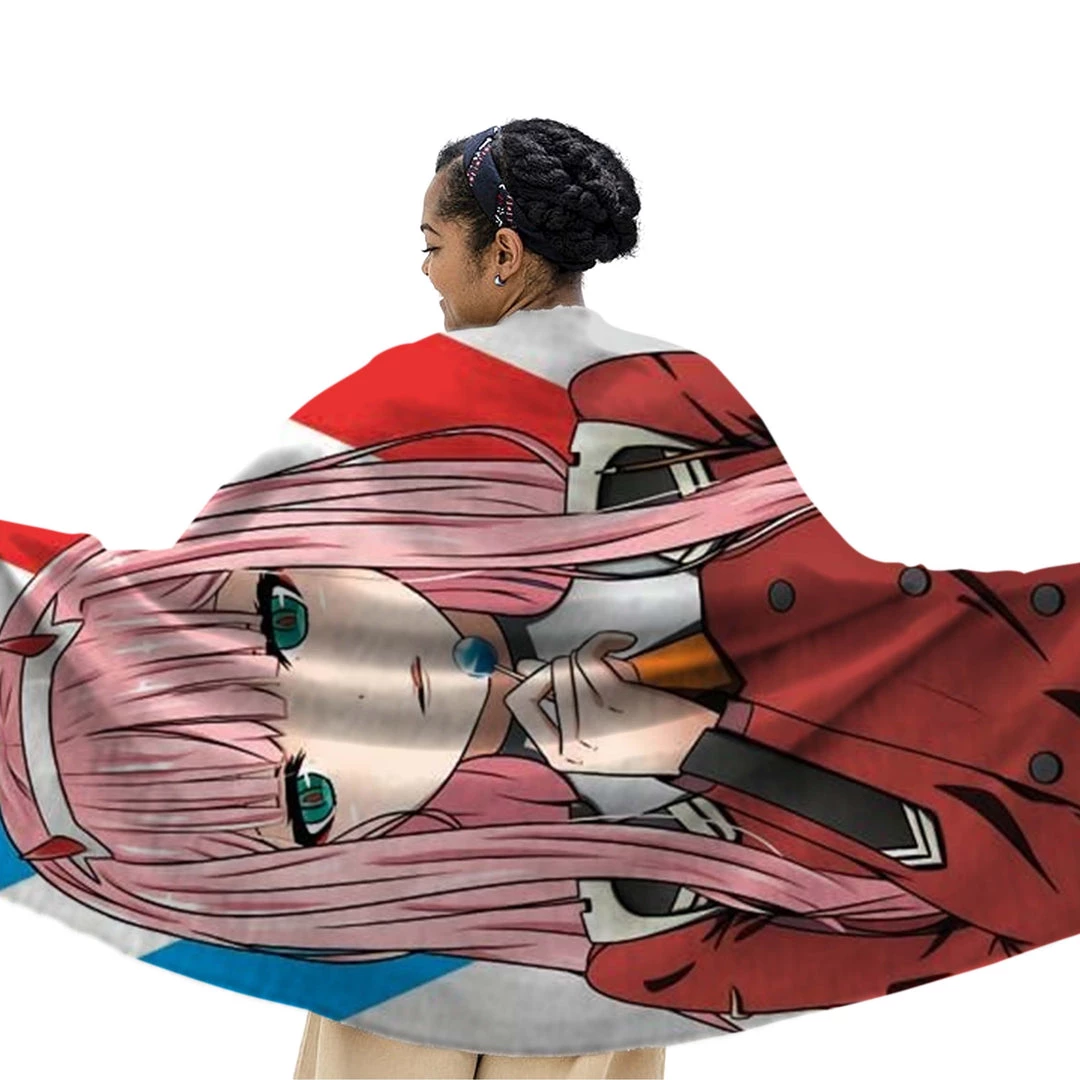 Mily Darling In The FranXX Zero Two Throw Blanket 4 Mily Darling In The FranXX Zero Two Throw Blanket