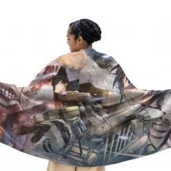 Mily Attack On Titan Titan Fight Throw Blanket Lifestyle 7 Mily Attack On Titan Titan Fight Throw Blanket Lifestyle