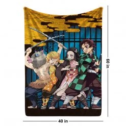 Mily Lifestyle Demon Slayer Main 4 Throw Blanket