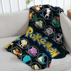 Mily Pokemon Gen1 Throw Blanket Lifestyle