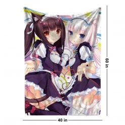 Mily Nekopara Chocola And Vanilla Throw Blanket