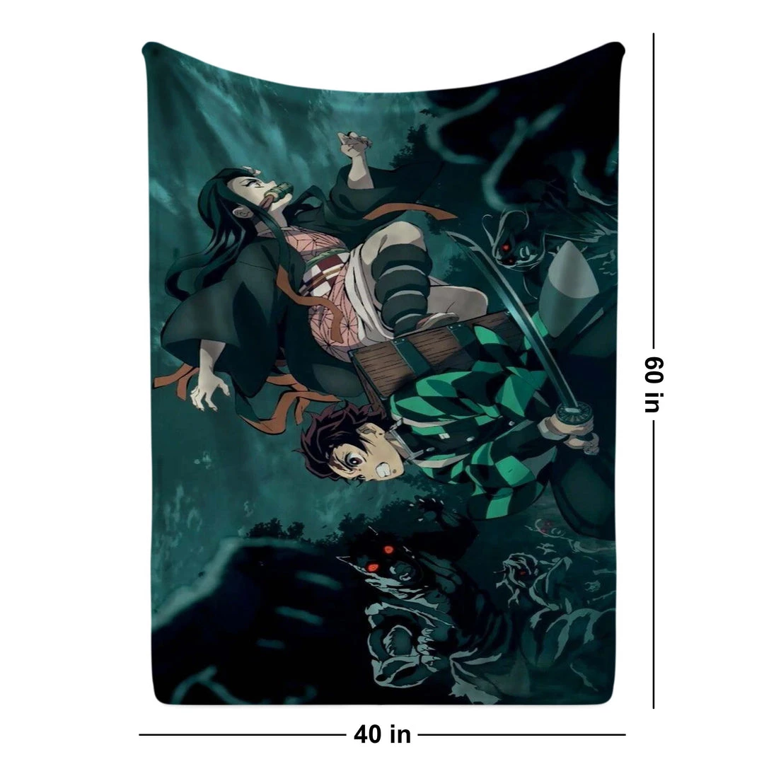 Mily Lifestyle Demon Slayer Swamp Demon Battle Throw Blanket 5 Mily Lifestyle Demon Slayer Swamp Demon Battle Throw Blanket