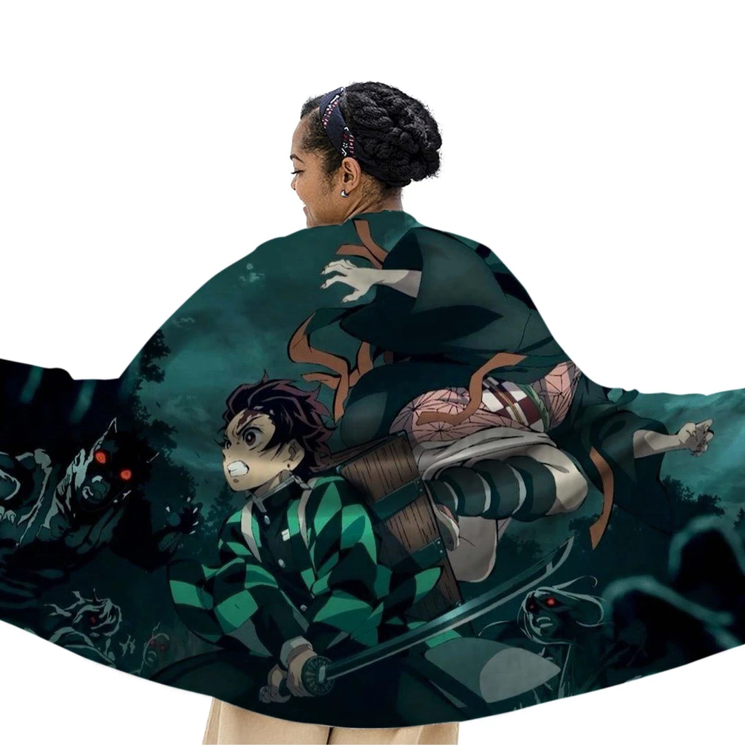 Mily Lifestyle Demon Slayer Swamp Demon Battle Throw Blanket 4 Mily Lifestyle Demon Slayer Swamp Demon Battle Throw Blanket