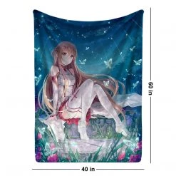Mily Sword Art Online Asuna Throw Blanket Lifestyle