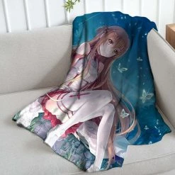 Mily Sword Art Online Asuna Throw Blanket Lifestyle