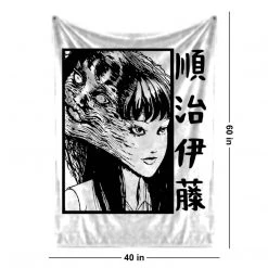 Mily Junji Ito Tomie White Throw Blanket Lifestyle