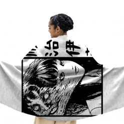 Mily Junji Ito Tomie White Throw Blanket Lifestyle