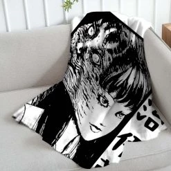 Mily Junji Ito Tomie White Throw Blanket Lifestyle