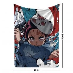 Mily Demon Slayer Tanjiro Throw Blanket