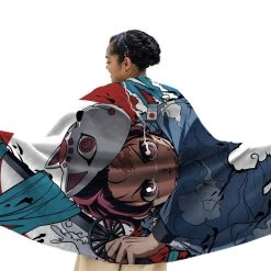 Mily Demon Slayer Tanjiro Throw Blanket