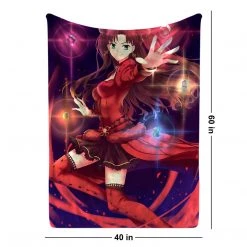 Mily Fate Jeanne Rin Tohsaka Throw Blanket