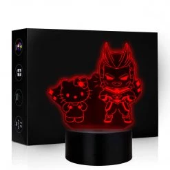 Mily My Hero Academia Hello Kitty And All Might Acrylic LED Lamp Figures