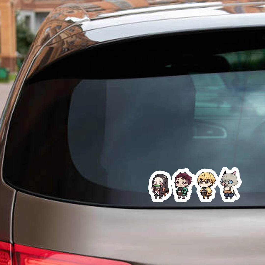 Mily Demon Slayer Chibi Characters Sticker Home Décor 5 Mily Demon Slayer Chibi Characters Sticker Home Décor
