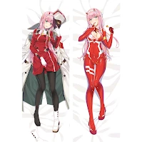 Mily Darling In The FranXX Zero Two Military / Lollipop Body Pillow Cover Lifestyle