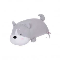 Mily Accessories 20-in Laying Gray Shiba Plush