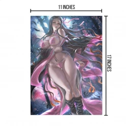 Mily Demon Slayer Nezuko Kamado Pin Up "11 X 17" Aluminum Art Print Lifestyle 8 Mily Demon Slayer Nezuko Kamado Pin Up