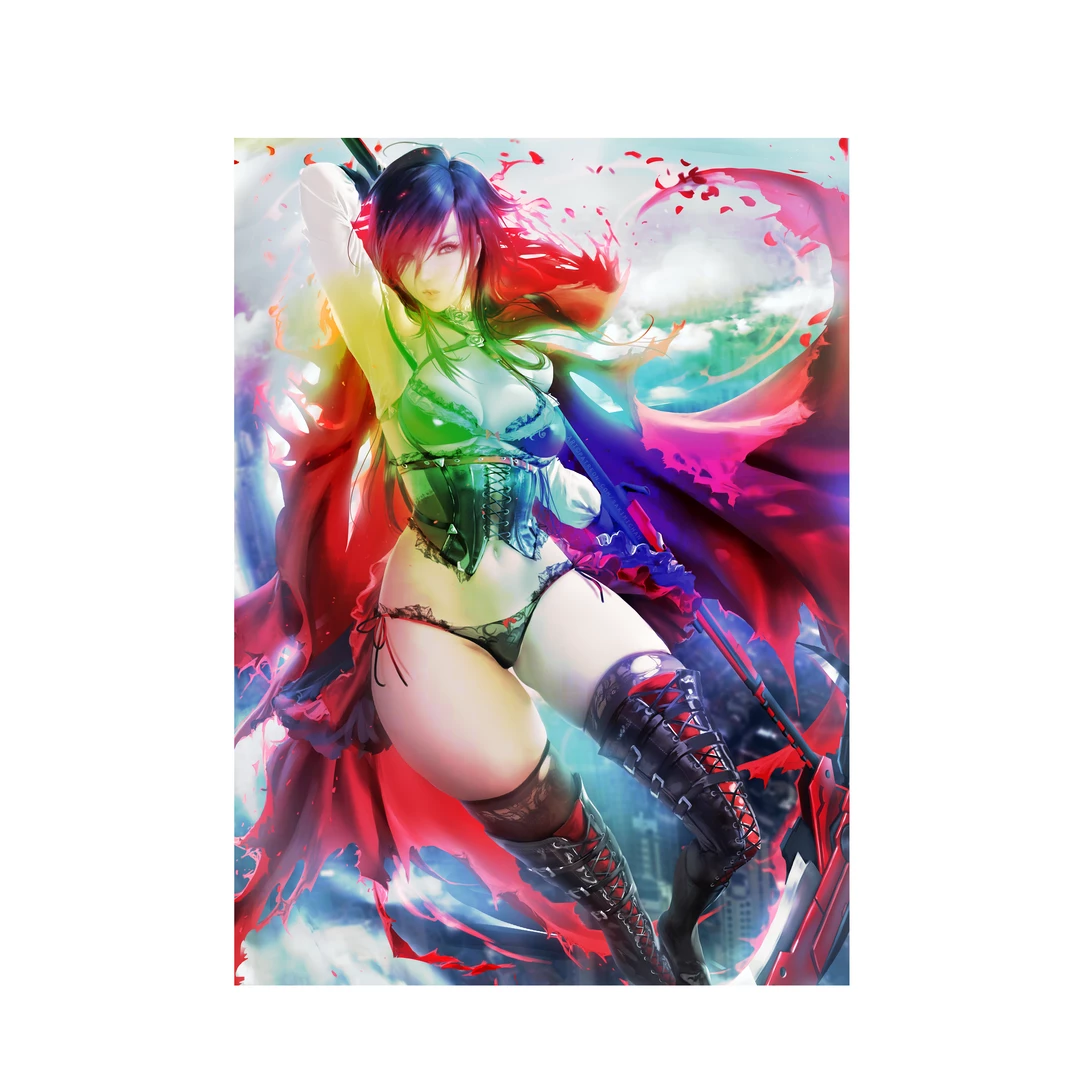 Mily RWBY Ruby Rose Pin Up "11 X 17" Metallic Glossy Art Print Lifestyle 3 Mily RWBY Ruby Rose Pin Up "11 X 17" Metallic Glossy Art Print Lifestyle