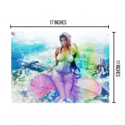 Mily Final Fantasy Aerith Gainsborough Resting "11 X 17" Metallic Glossy Art Print Lifestyle