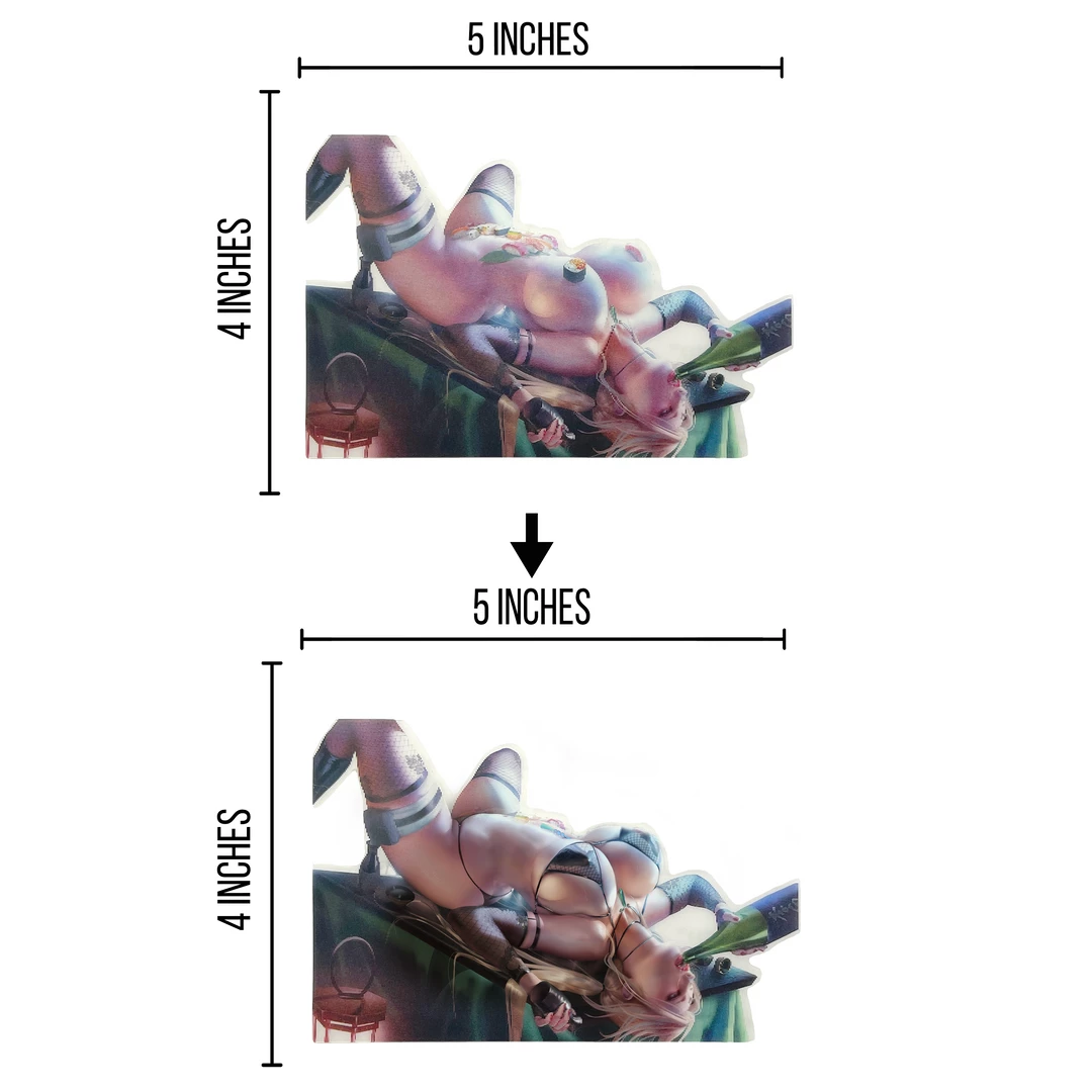 Mily Naruto: Shippuden Tsunade Wild Night Lenticular Sticker Home Décor 5 Mily Naruto: Shippuden Tsunade Wild Night Lenticular Sticker Home Décor