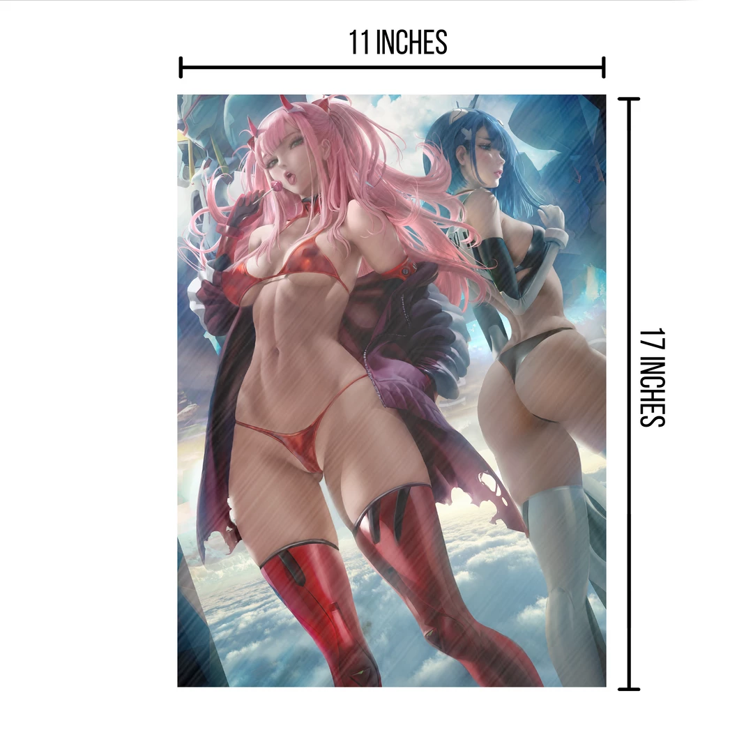 Mily Lifestyle Darling In The FranXX × Evangelion Zero Two & Ichigo "11 X 17" Aluminum Art Print 5 Mily Lifestyle Darling In The FranXX × Evangelion Zero Two & Ichigo "11 X 17" Aluminum Art Print