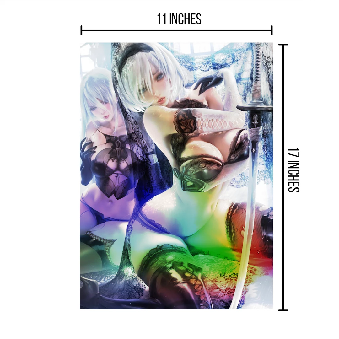 Mily Lifestyle NieR: Automata A2 & 2B Full Lace Ver. 2 "11 X 17" Metallic Glossy Art Print 4 Mily Lifestyle NieR: Automata A2 & 2B Full Lace Ver. 2 "11 X 17" Metallic Glossy Art Print