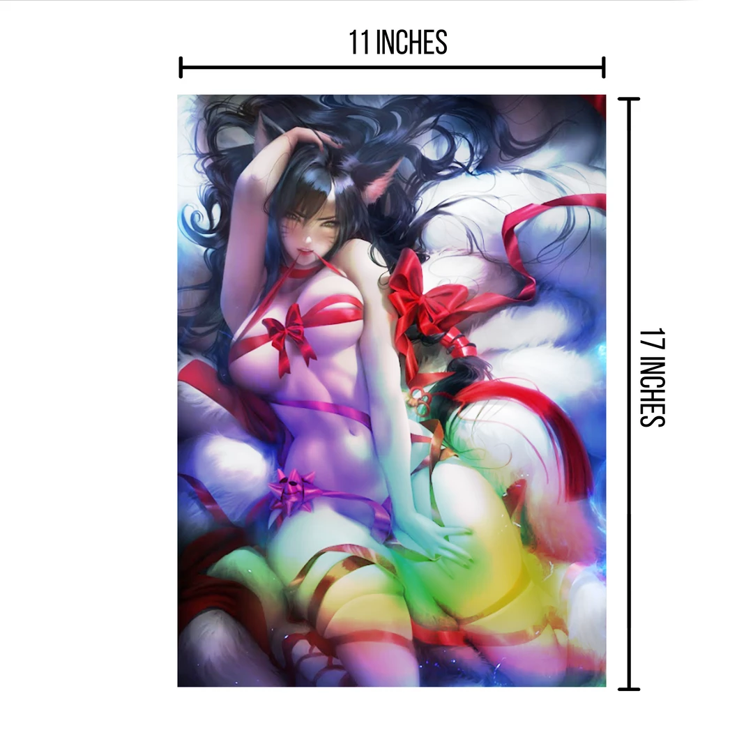 Mily Lifestyle League Of Legends Ahri Birthday Suit Ver. 2 "11 X 17" Metallic Glossy Art Print 4 Mily Lifestyle League Of Legends Ahri Birthday Suit Ver. 2 "11 X 17" Metallic Glossy Art Print
