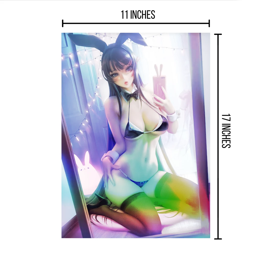 Mily Rascal Does Not Dream Of Bunny Girl Senpai Mai Sakurajima Pinup Ver. 2 "11 X 17" Metallic Glossy Art Print 4 Mily Rascal Does Not Dream Of Bunny Girl Senpai Mai Sakurajima Pinup Ver. 2 "11 X 17" Metallic Glossy Art Print