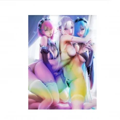 Mily Re:Zero Girls Ver. 2 "11 X 17" Metallic Glossy Art Print Lifestyle