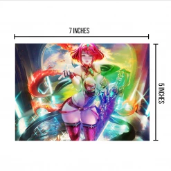 Mily Lifestyle Xenoblade Chronicles Pyra Pin Up "5 X 7" Metallic Glossy Art Print