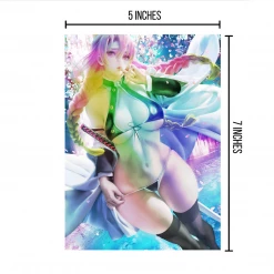 Mily Demon Slayer Mitsuri Kanroji Pin Up "5 X 7" Metallic Glossy Art Print