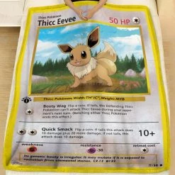 Mily Pokemon Thicc Eevee Throw Blanket