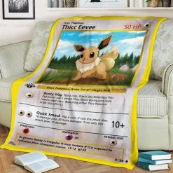 Mily Pokemon Thicc Eevee Throw Blanket