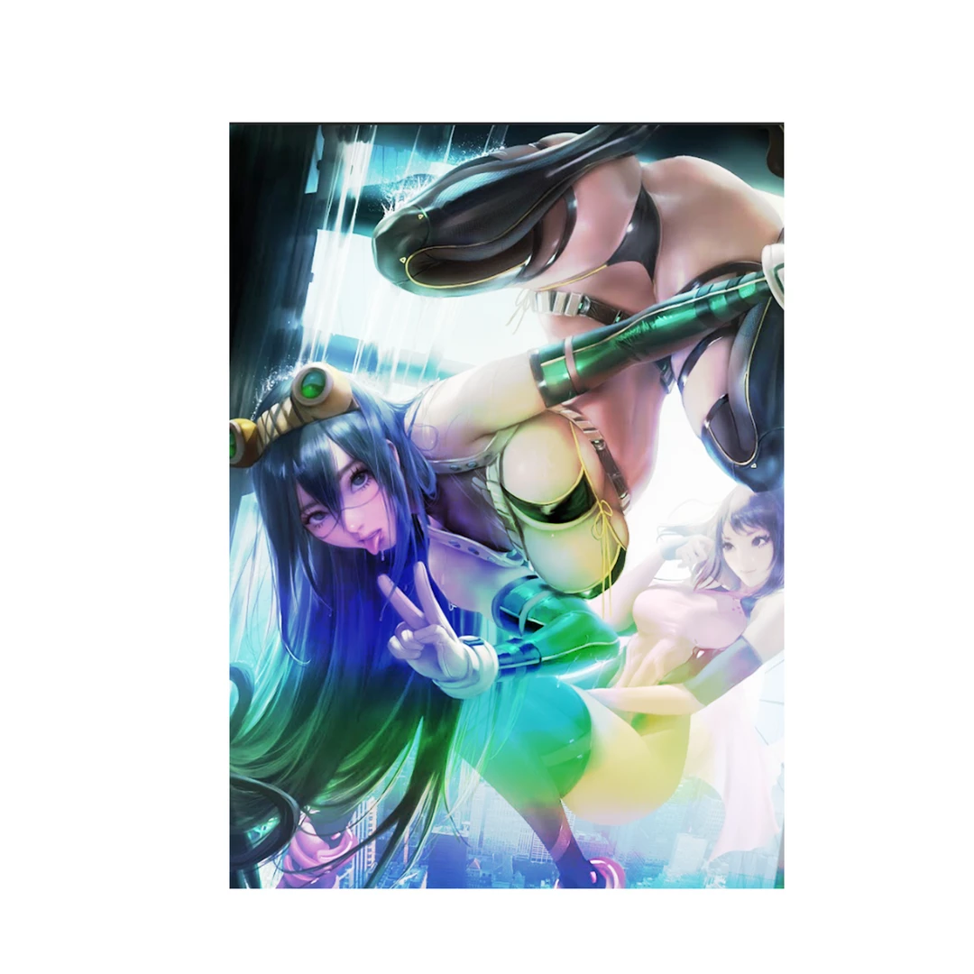 Mily My Hero Academia Tsuyu & Uraraka Pin Up Ver. 2 "11 X 17" Metallic Glossy Art Print Lifestyle 3 Mily My Hero Academia Tsuyu & Uraraka Pin Up Ver. 2 "11 X 17" Metallic Glossy Art Print Lifestyle