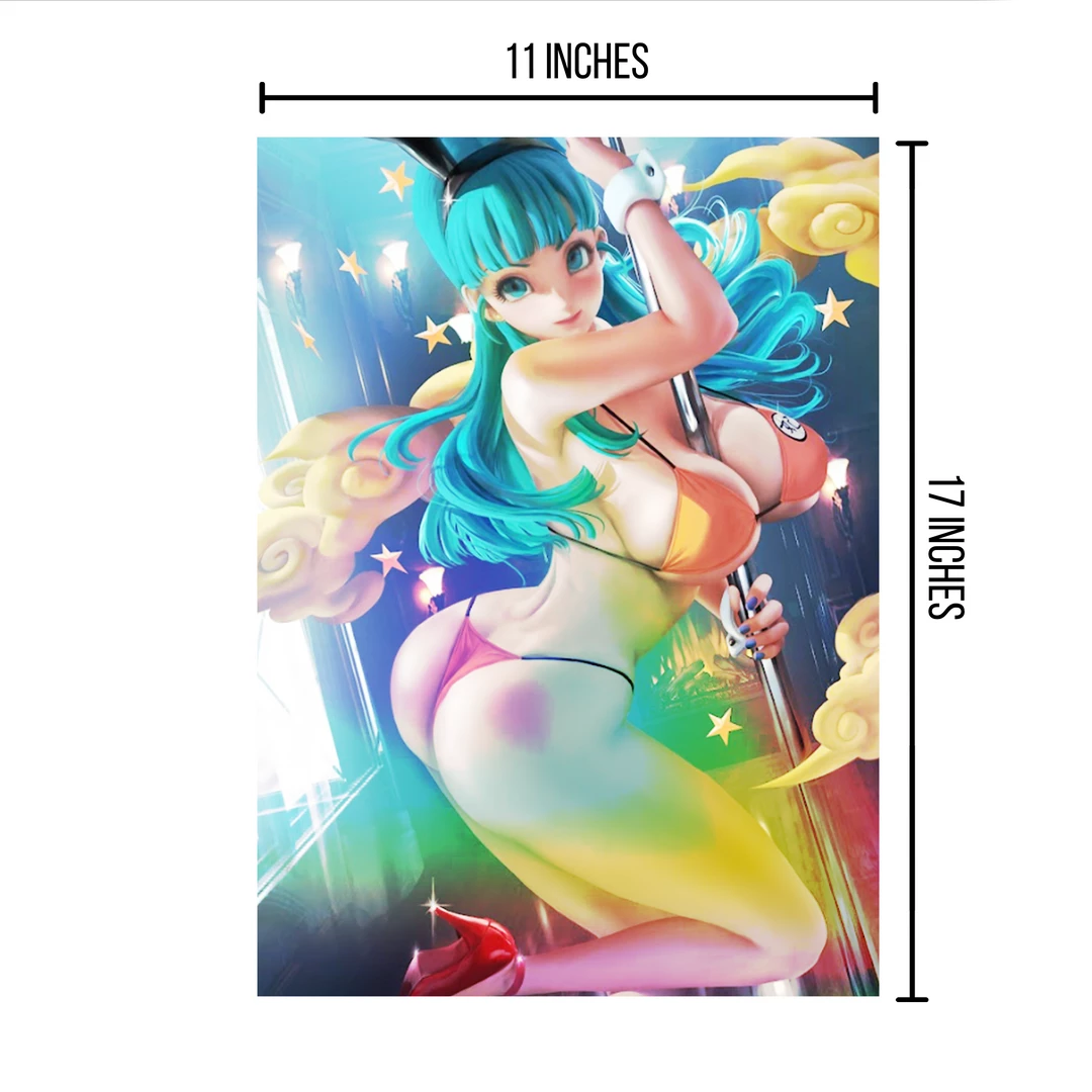 Mily Lifestyle Dragon Ball Bulma Bunny "11 X 17" Metallic Glossy Art Print Ver. 2 5 Mily Lifestyle Dragon Ball Bulma Bunny "11 X 17" Metallic Glossy Art Print Ver. 2