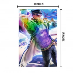 Mily JoJo's Bizarre Adventure Jotaro Kujo "11 X 17" Metallic Glossy Art Print Ver. 2