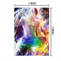 Mily My Hero Academia Shoto Todoroki "11 X 17" Metallic Glossy Art Print Ver. 2