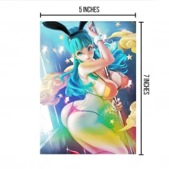 Mily Lifestyle Dragon Ball Bulma Bunny "5 X 7" Metallic Glossy Art Print Ver. 2