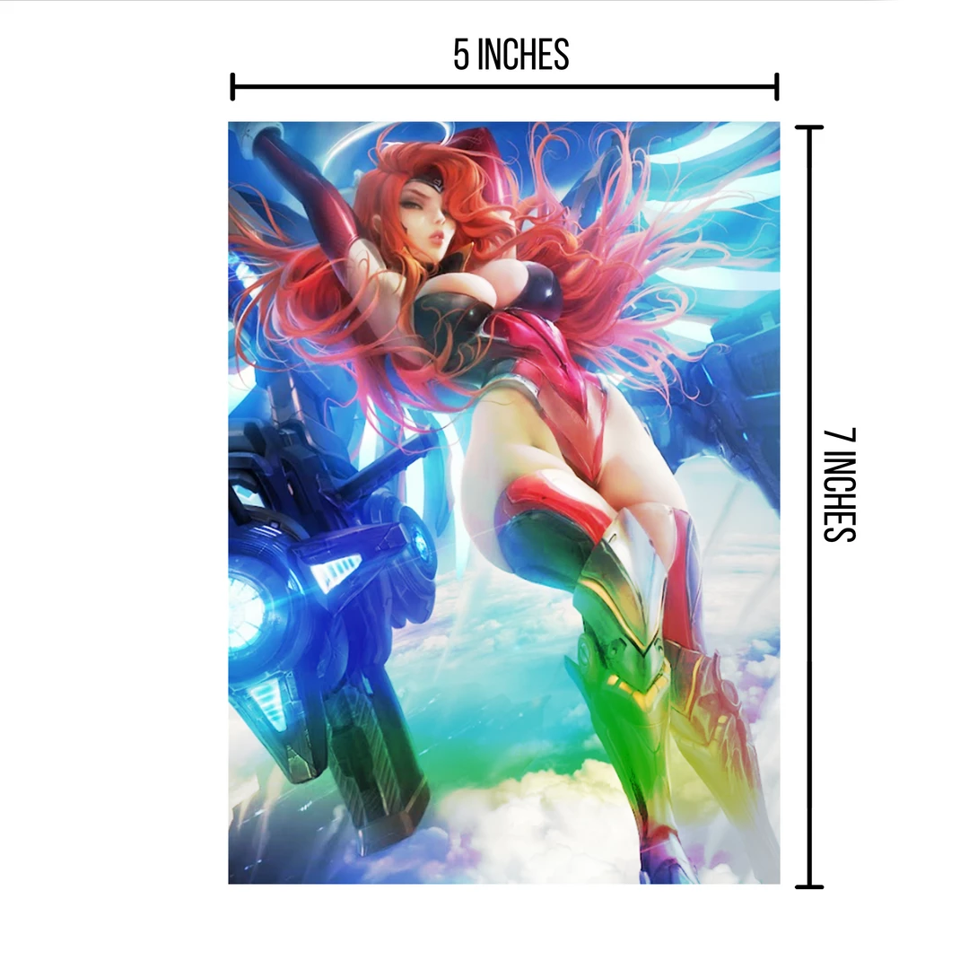 Mily League Of Legends Gun Goddess Miss Fortune Pin Up "5 X 7" Metallic Glossy Art Print Lifestyle 4 Mily League Of Legends Gun Goddess Miss Fortune Pin Up "5 X 7" Metallic Glossy Art Print Lifestyle