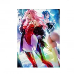 Mily Darling In The FranXX × Evangelion Zero Two & Ichigo "11 X 17" Metallic Glossy Art Print