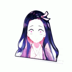 Mily Demon Slayer Nezuko Faces Lenticular Sticker